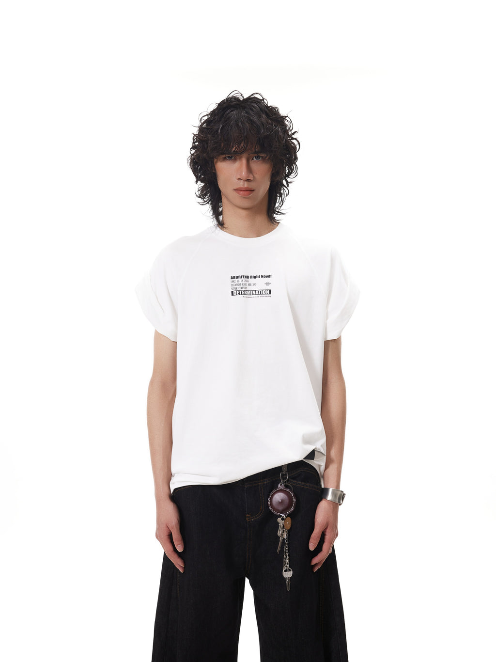 BTSG folding cuff vest Tee
