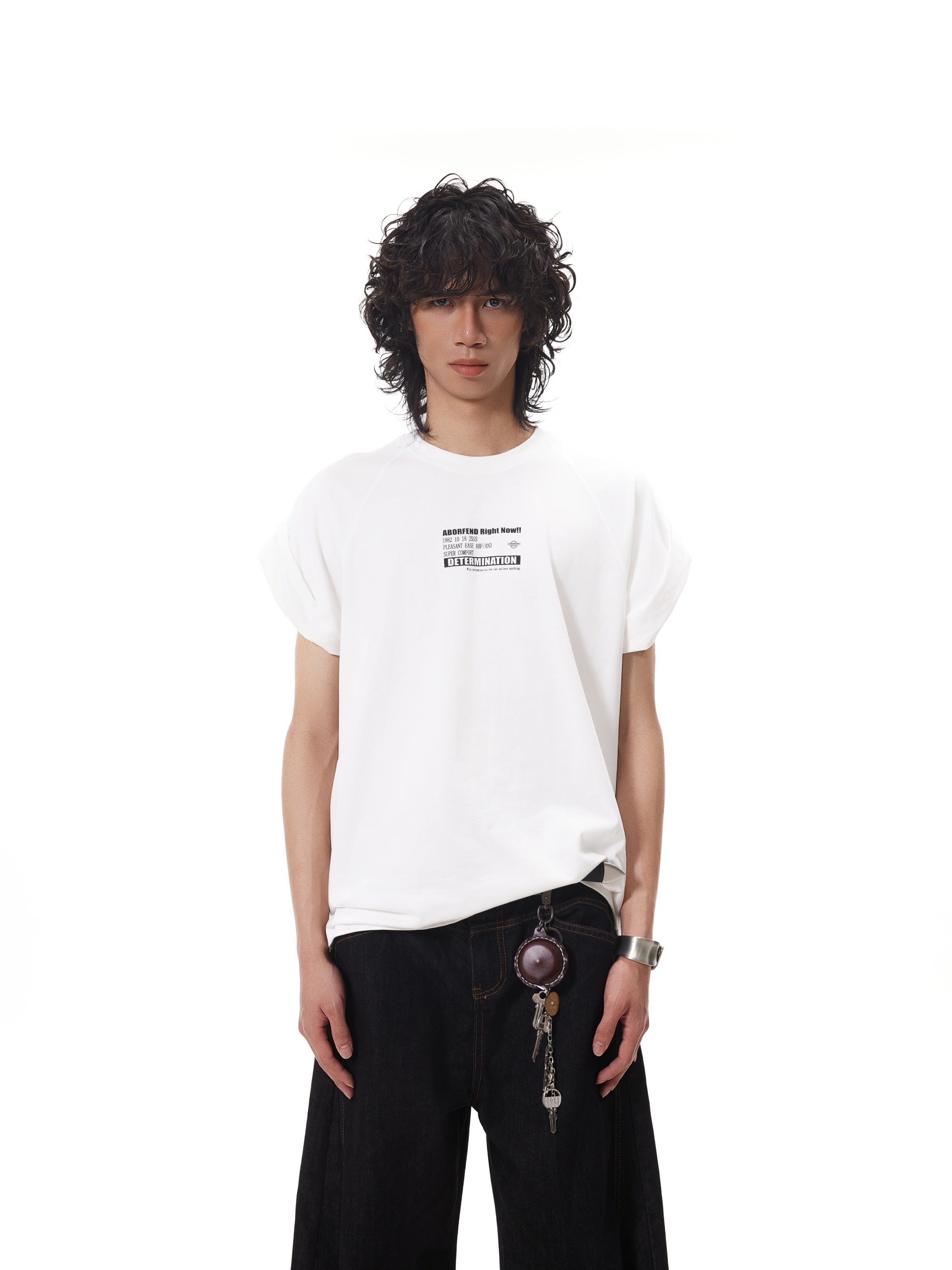 BTSG folding cuff vest Tee