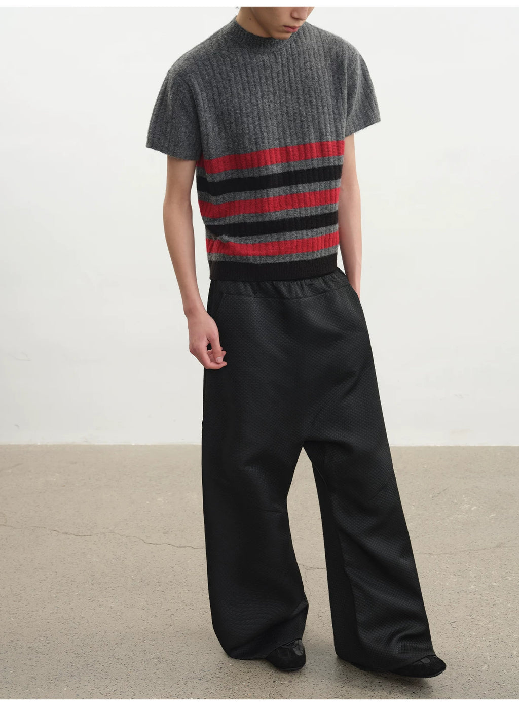 JCAESAR Vintage Striped Woolen Tee