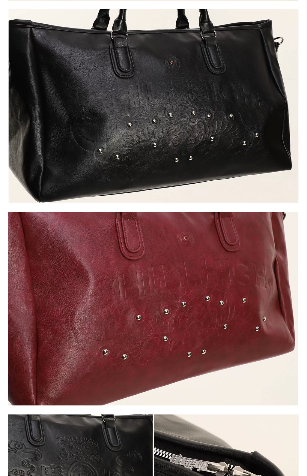 ChillHigh Leather Diagonal Hanging Portable Large Capacity Bag