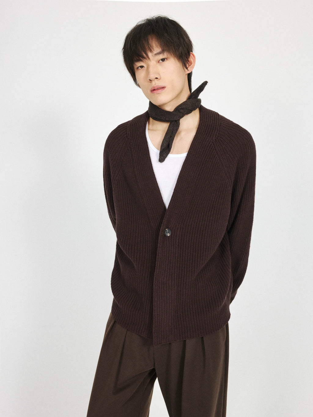 Stay The Night Thick Knit V-neck Sweatercardigan