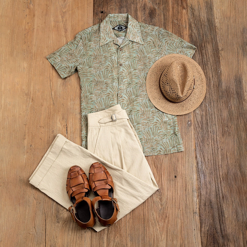 SOARIN Vintage Yuppie Cuban Collar Shirt