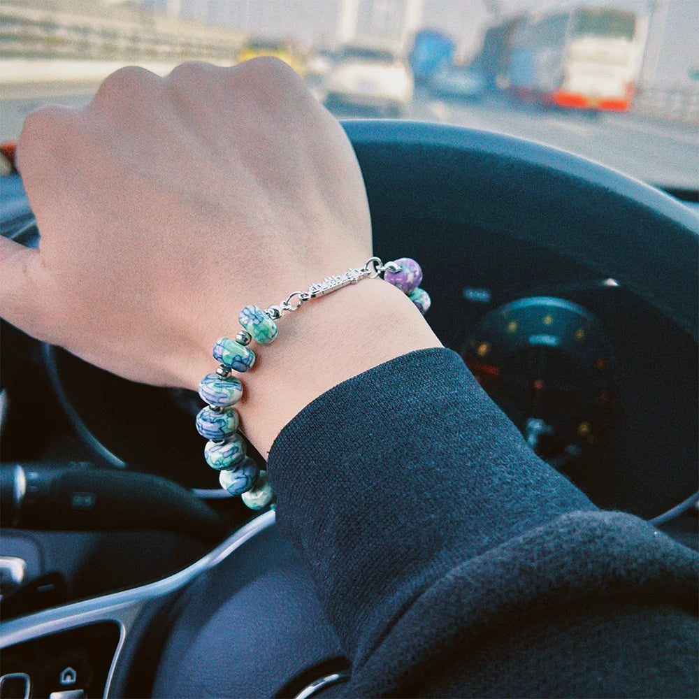 ChillHigh Vintage Cracked Bead Stone Bracelet