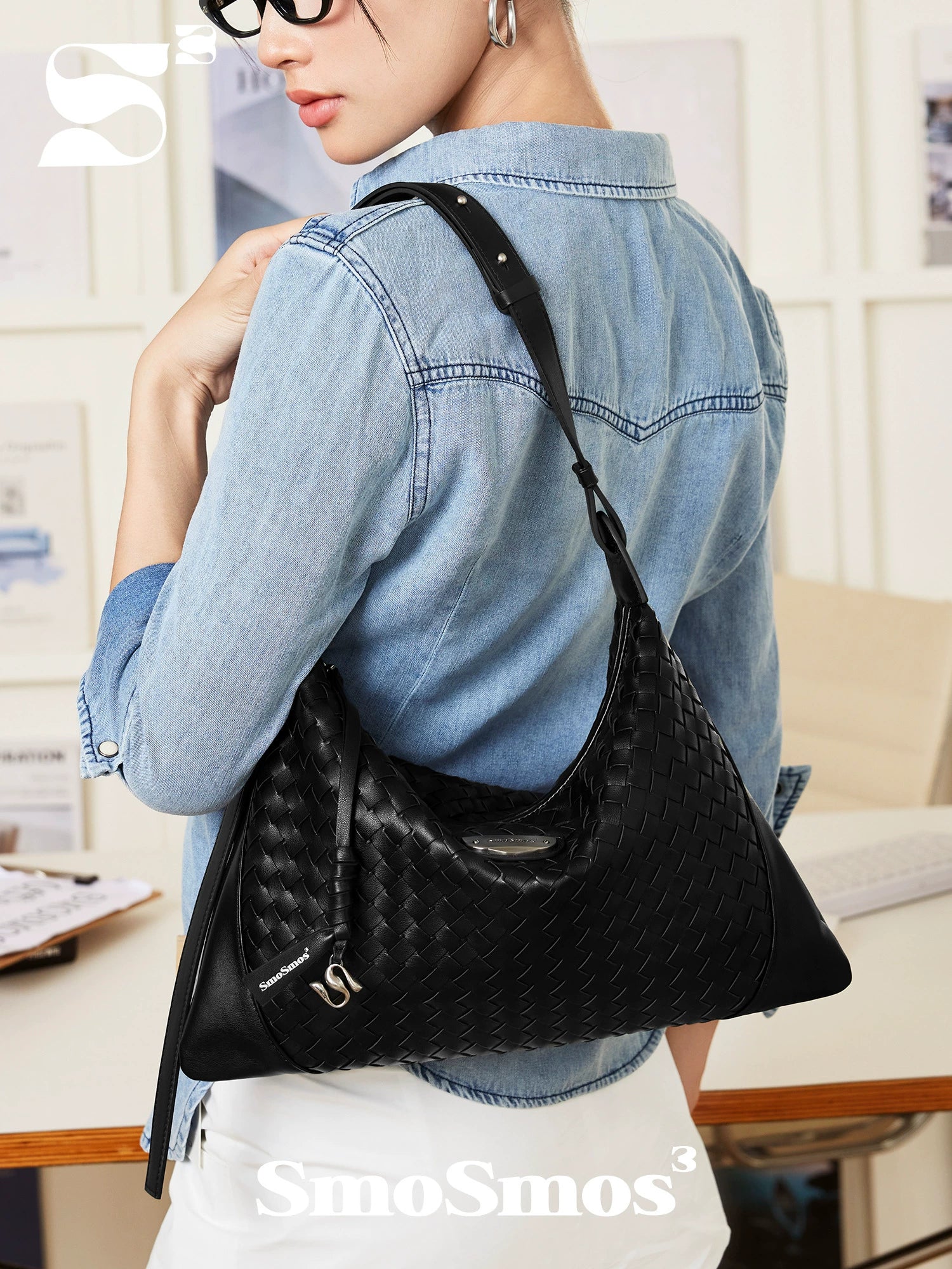SmoSmos Woven Underarm Messenger Bag