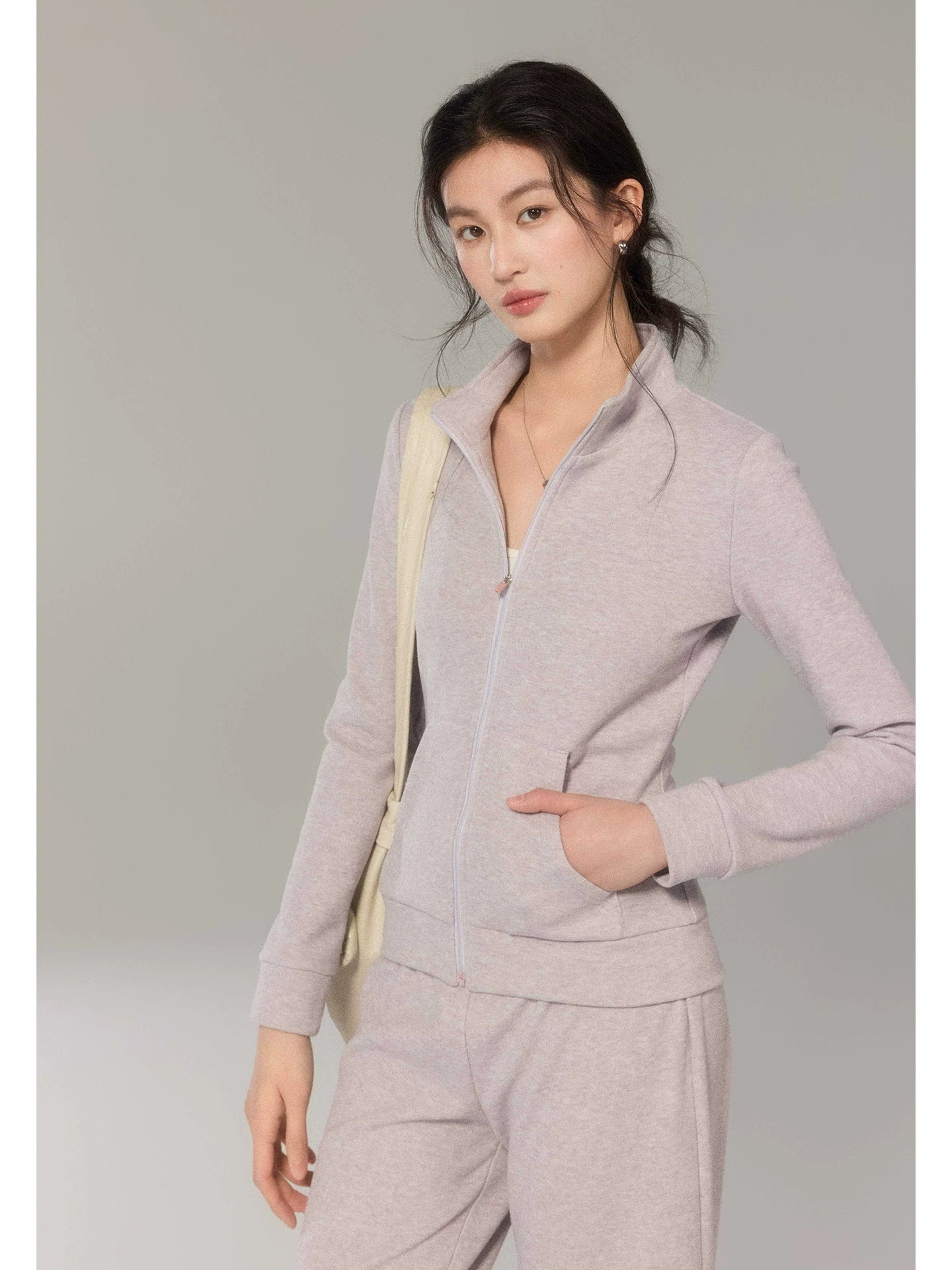 TYANG Stand-up Collar Sports and Leisure Slim Suit