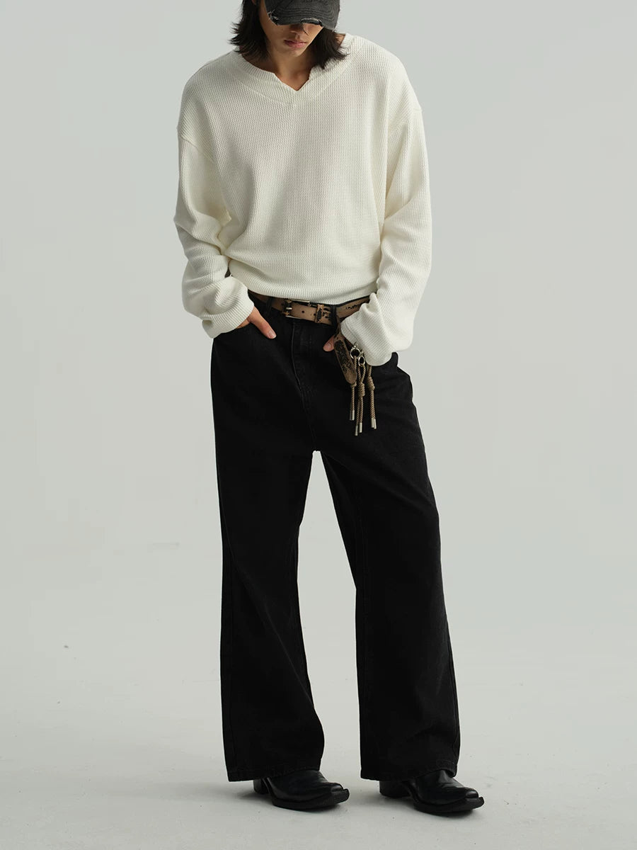 JCAESAR Snake Bone V-neck Versatile Sweater