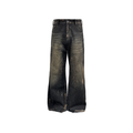JCAESAR Paint Wipe Dirty Straight Loose Jeans