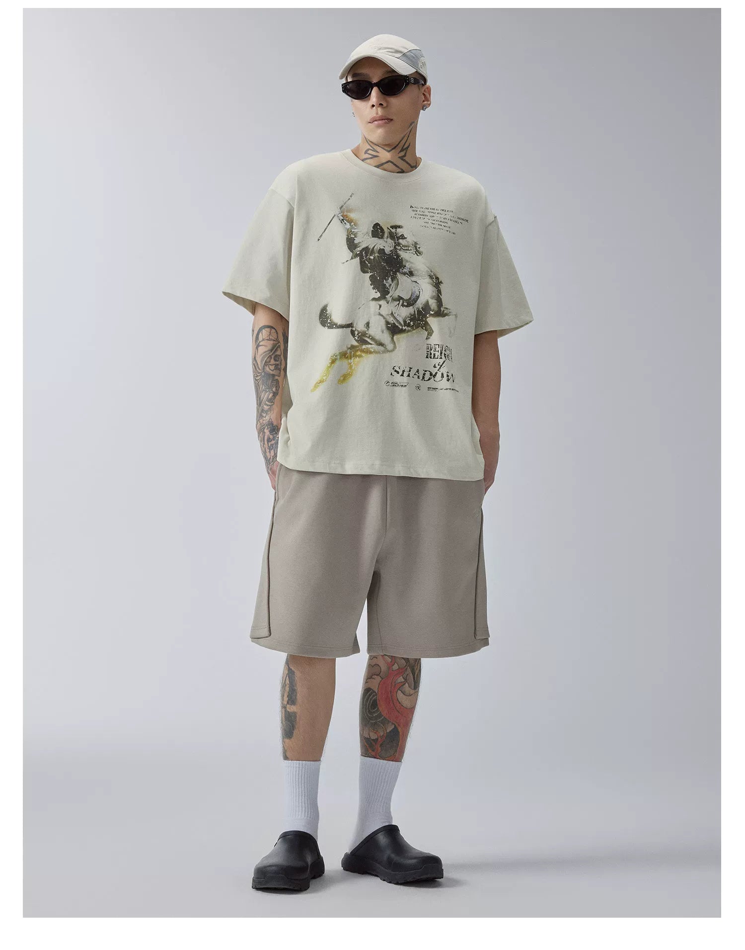 F2CE Retro Knight Print Loose Tee