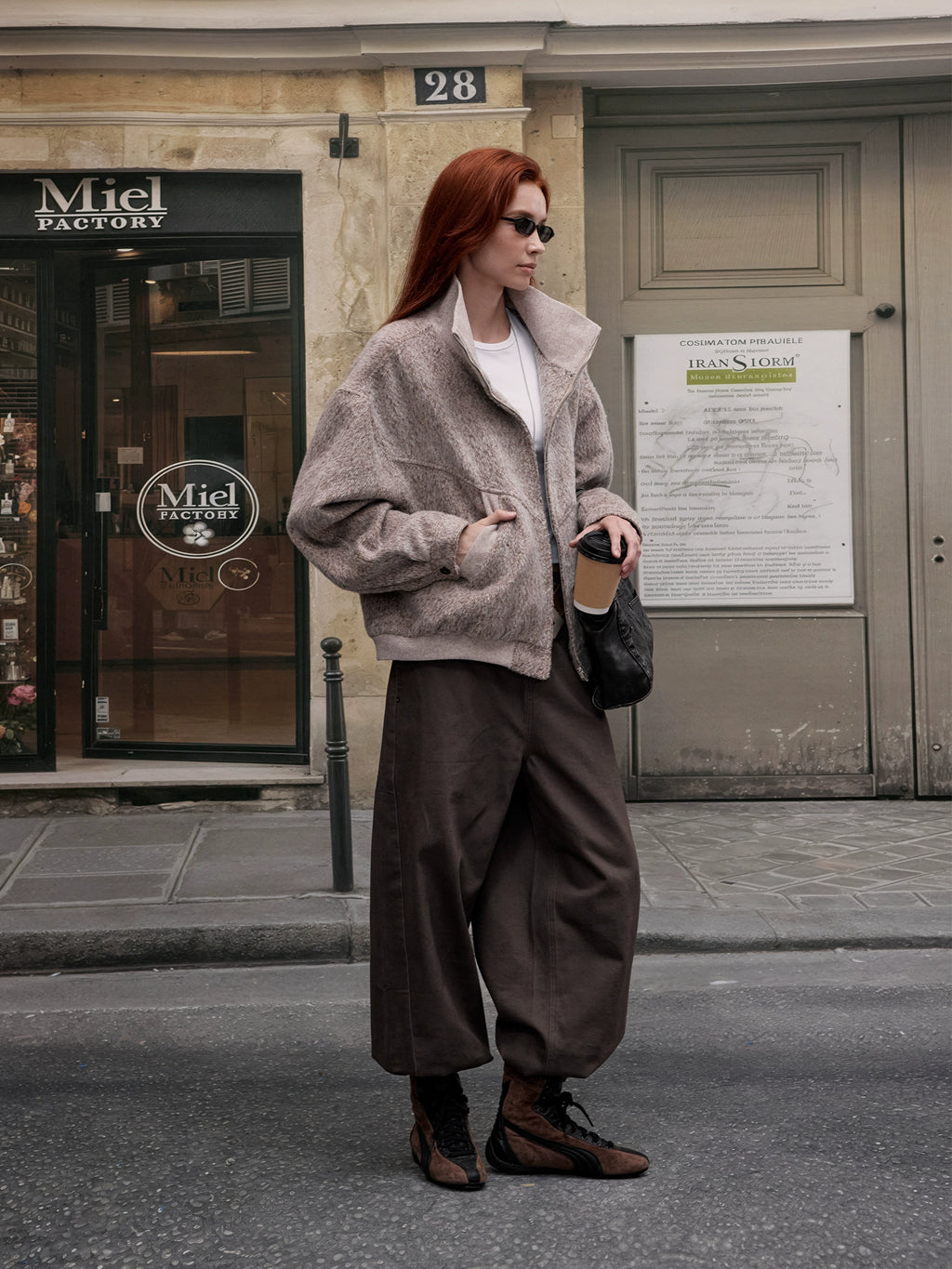 MADWITCH Retro Loose Casual Thickened Stand-up Collar Jacket