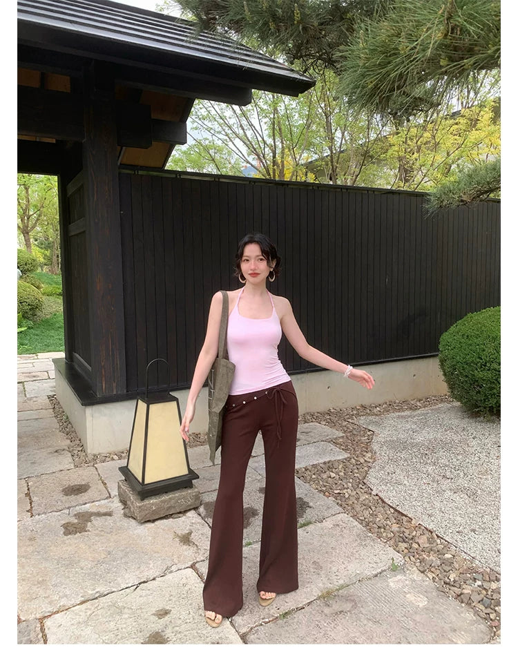 KELIFAN Retro Straight-leg Casual Pants