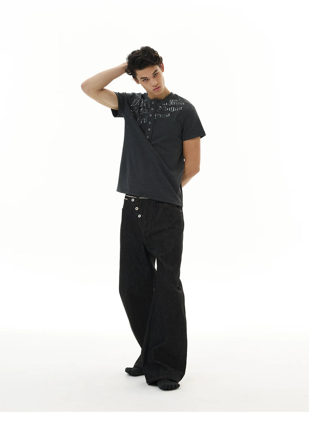WLNEXT Vintage Niche Wide Leg Jeans
