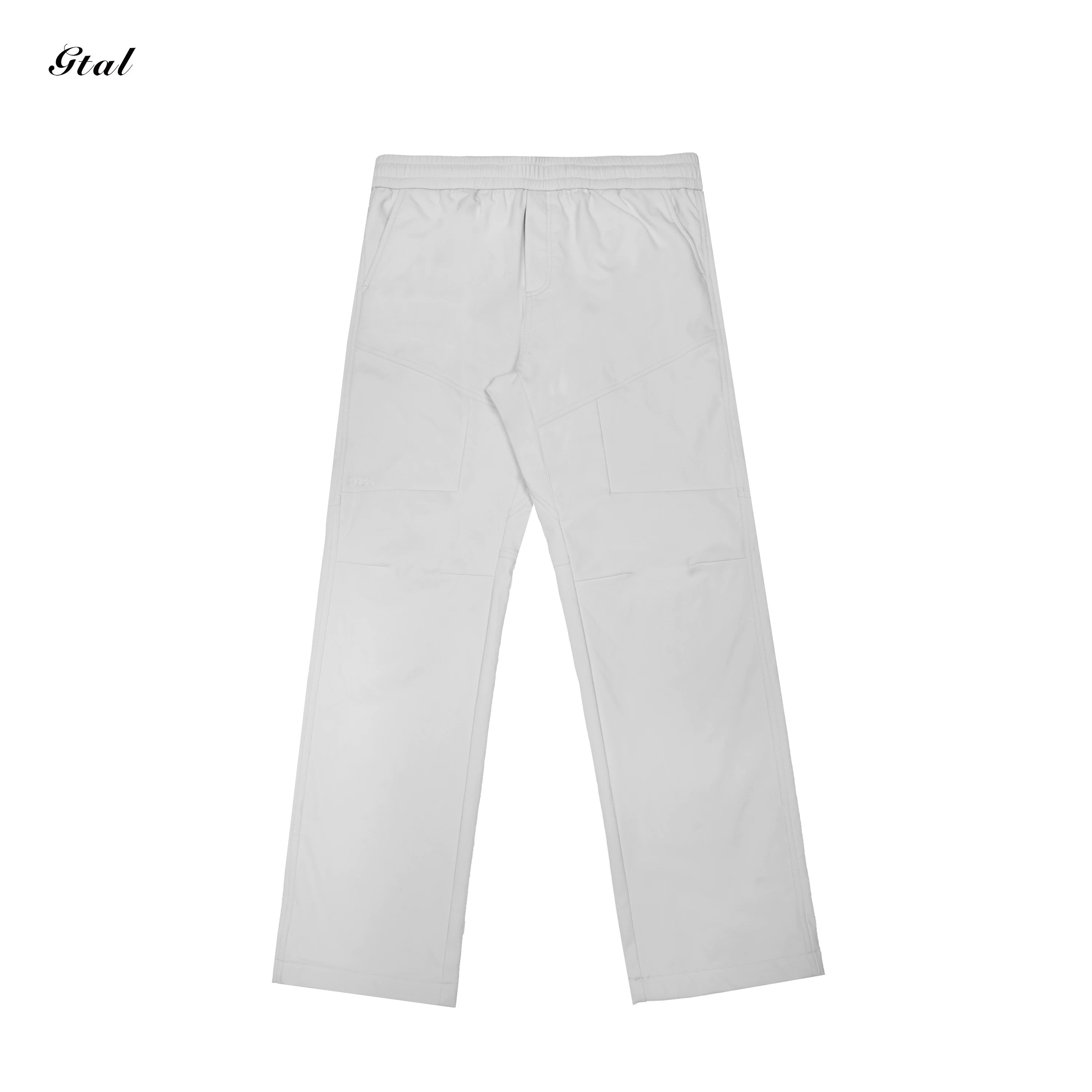 GTAL Casual Thin Velvet Splicing Casual Straight Pants