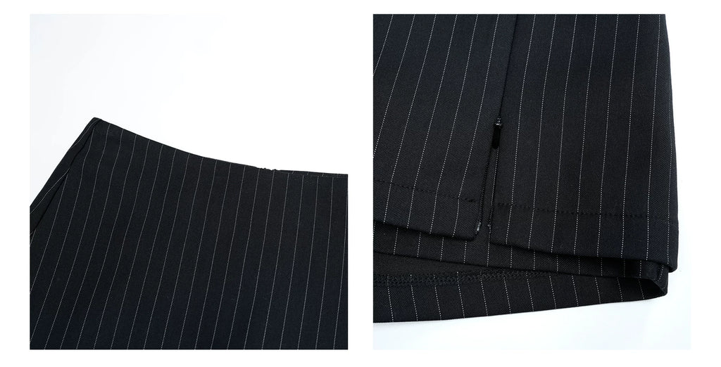 Audwyn Low Waist Striped Suit Skirt Pants