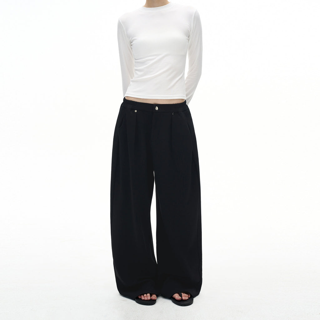 MADWITCH Loose Versatile Double-pleated Casual Pants