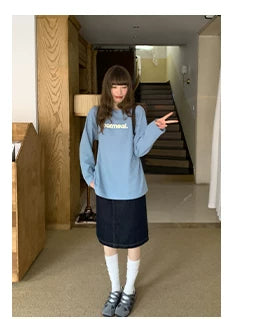 Kano Letter Foam Printed Waffle Long Sleeve