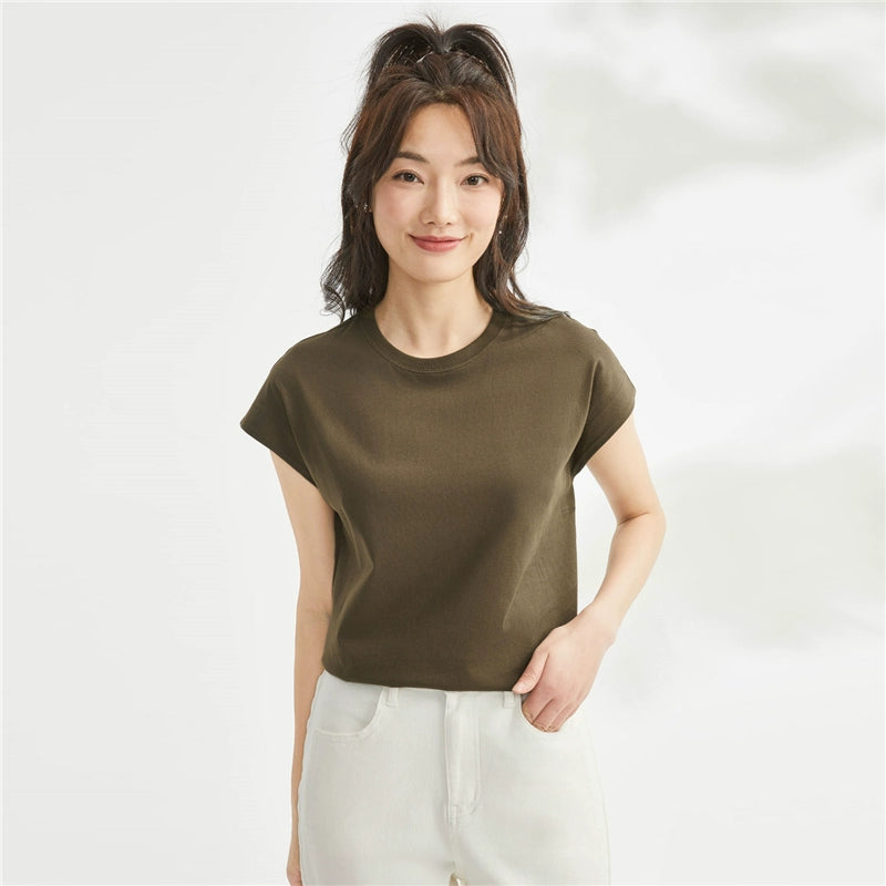 Giordano Cotton Temperament Round Neck Casual Tee