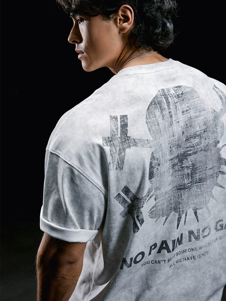 MuscleDog Tie-dye Loose Sports and Leisure Tee