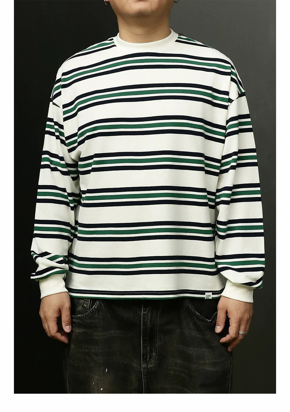 BPCALL Vintage Striped Versatile Long Sleeve