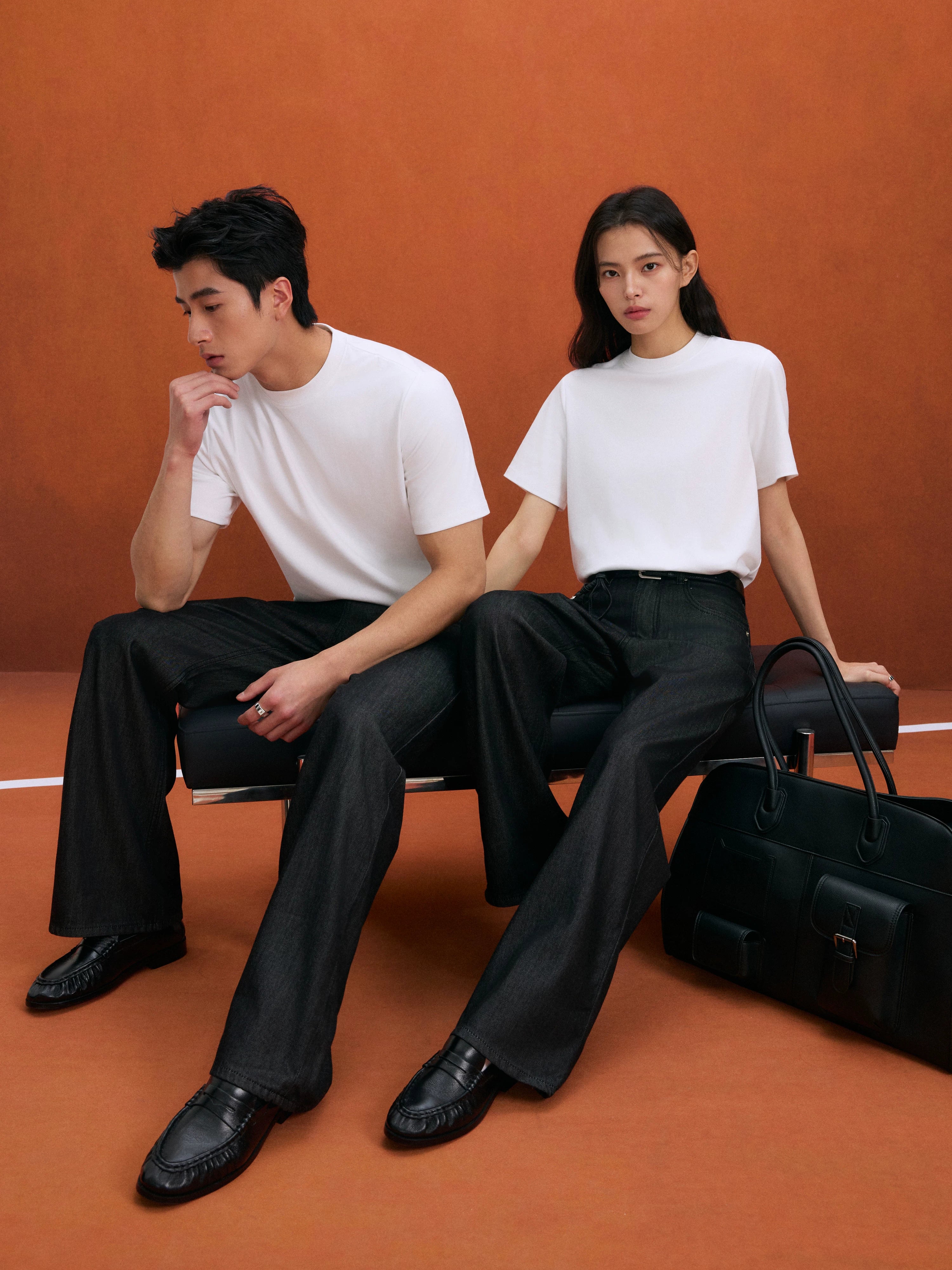 NO LOGO Leather Soft Waxy Pleated Leather Shoes