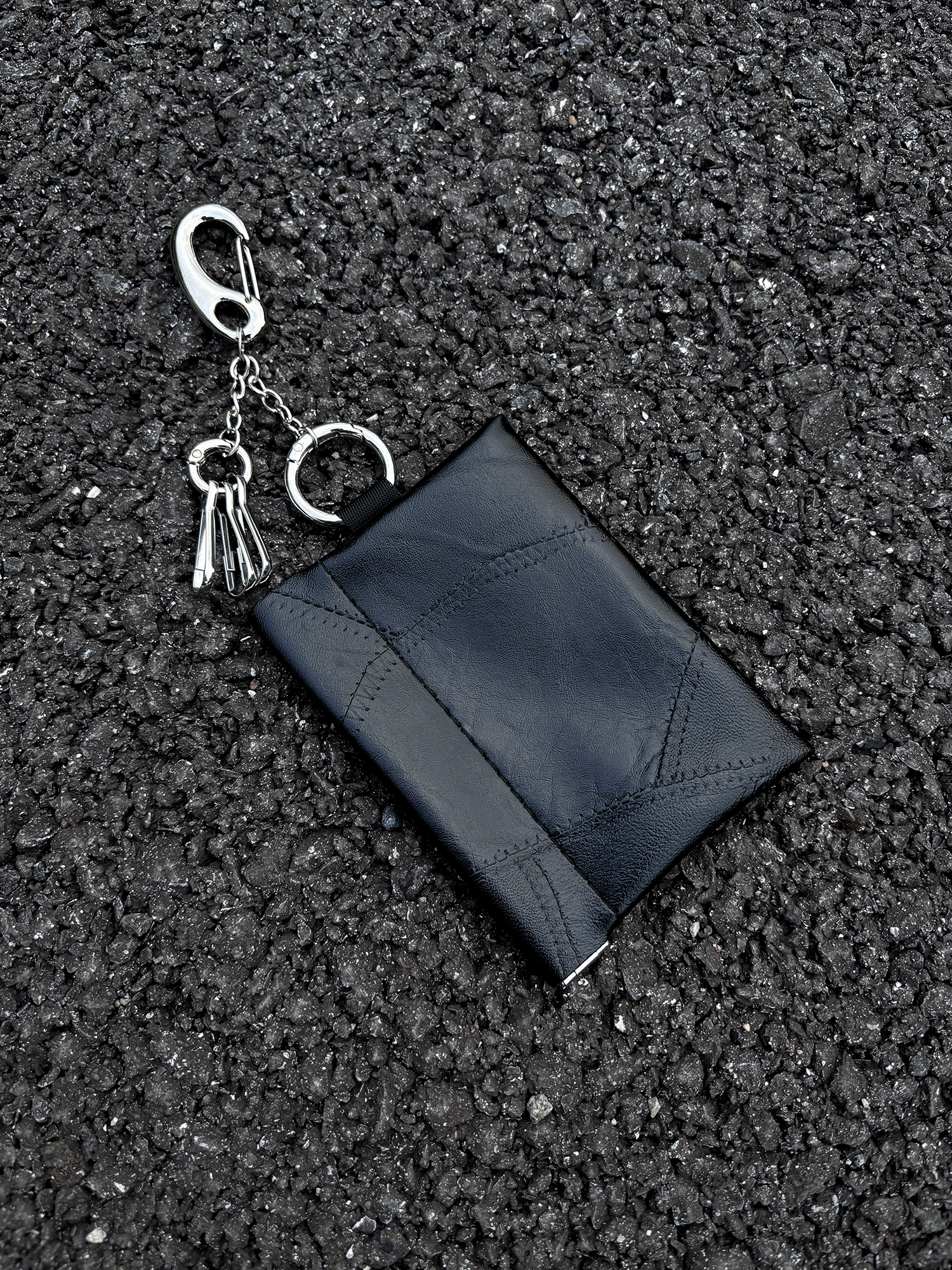 DPOL Snake Pattern Waist Cleanfit Cowhide Card Bag