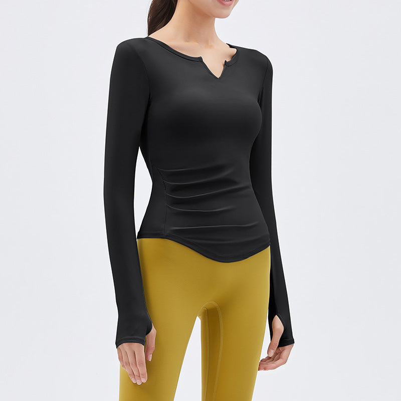 Athena LuluV Neck Nude Fitness Tee