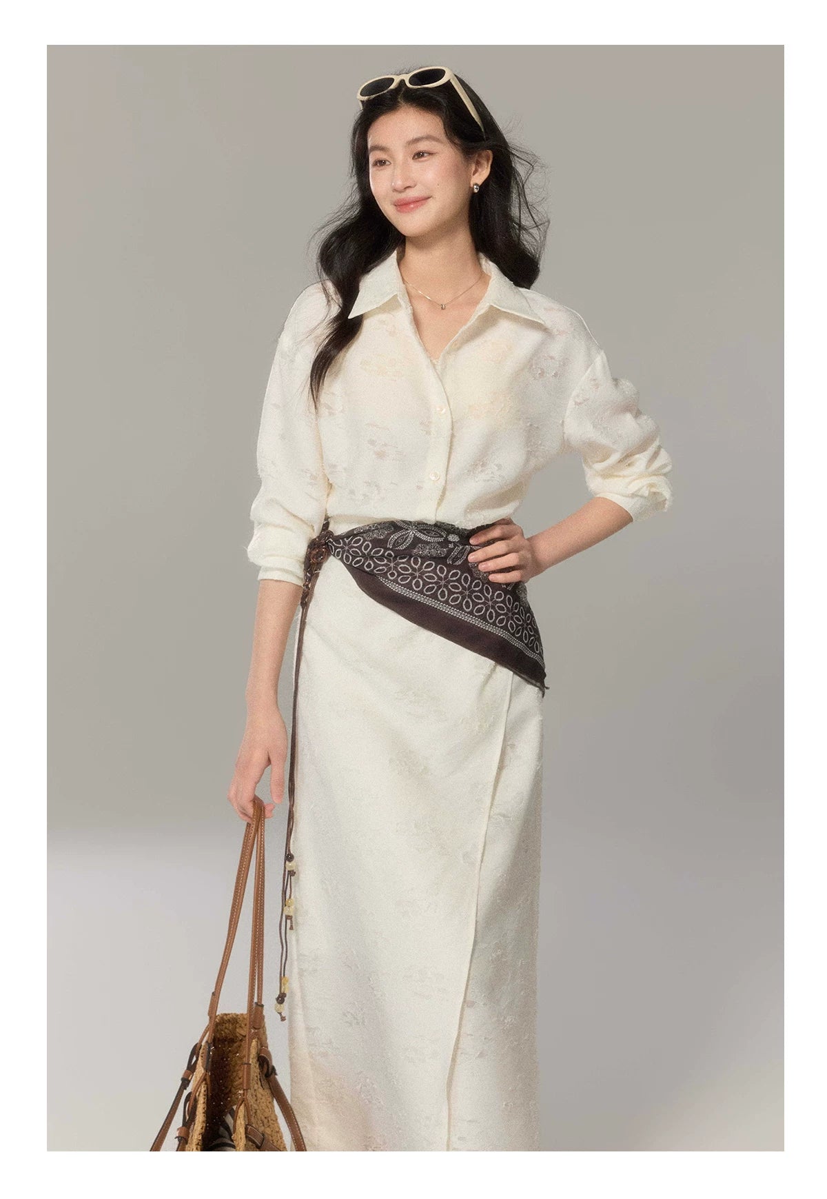 TYANG Textured Commuter Shirt Dress