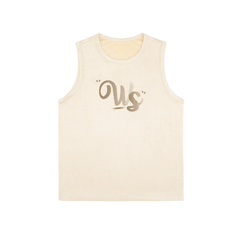 NICEBAD Gradual Change Letter Suede Vest