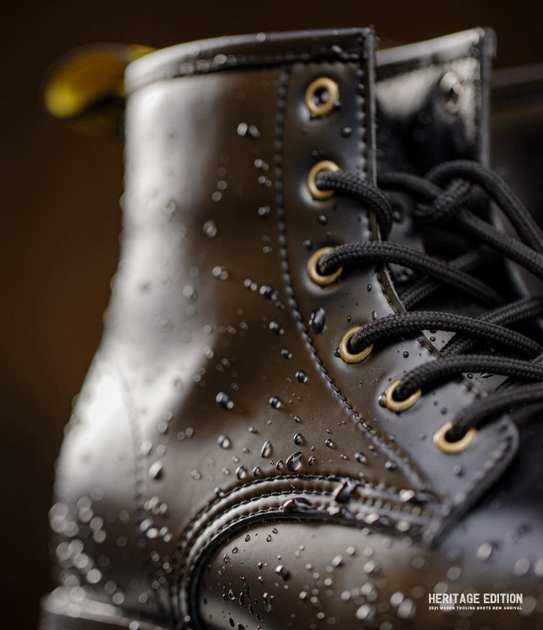 Maden High-top British Style Thick-soled Heightening Casual Tooling Boots