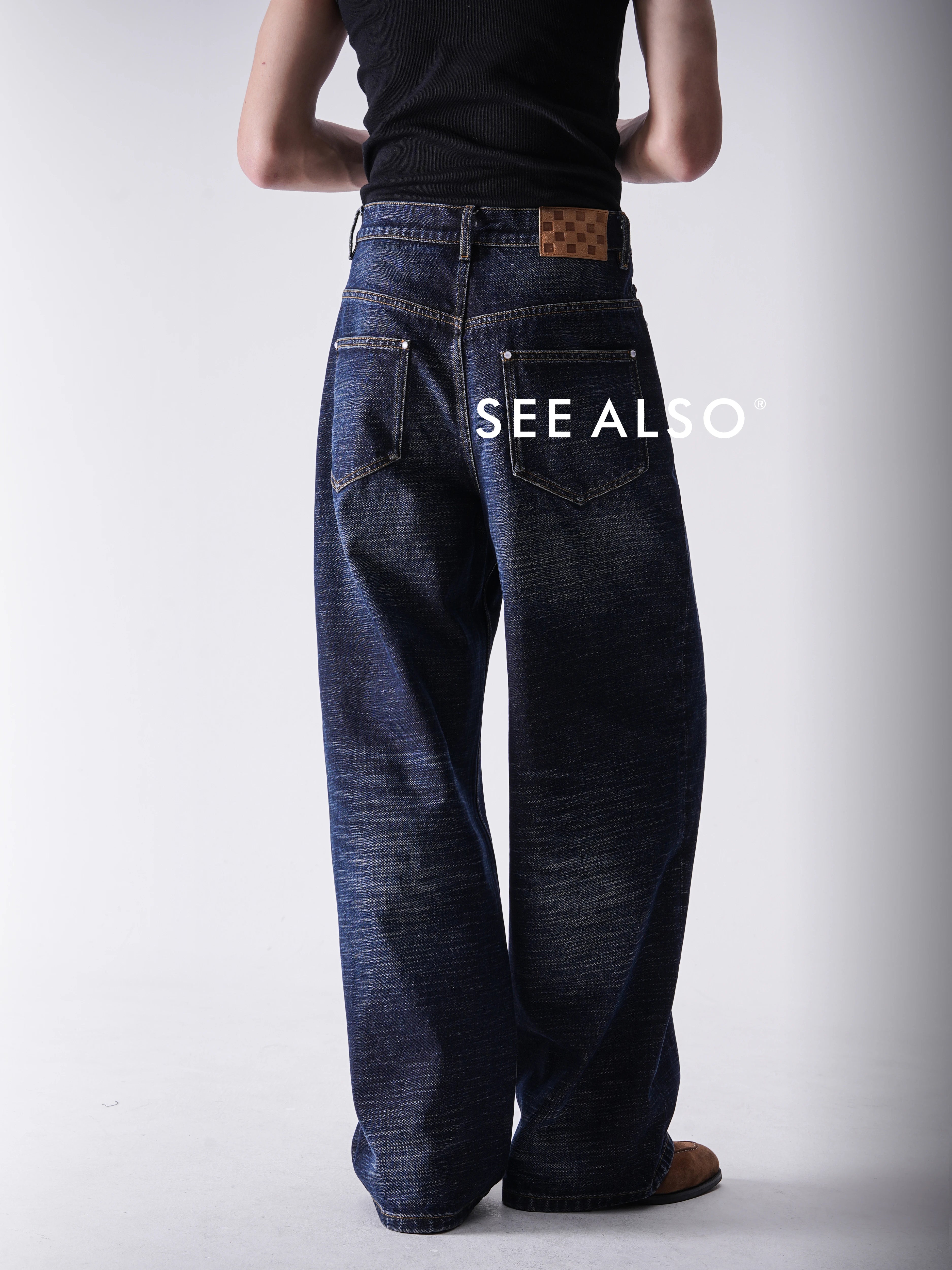 SEE ALSO Ba Series Old Money Upstart Retro Thermal Straight Jeans