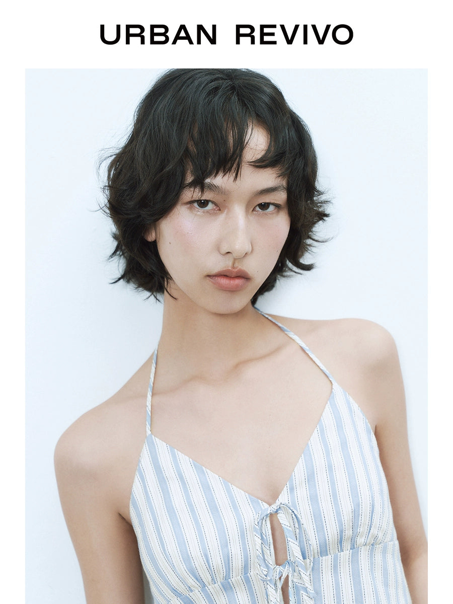 URBAN REVIVO Wave Striped Neck Sling