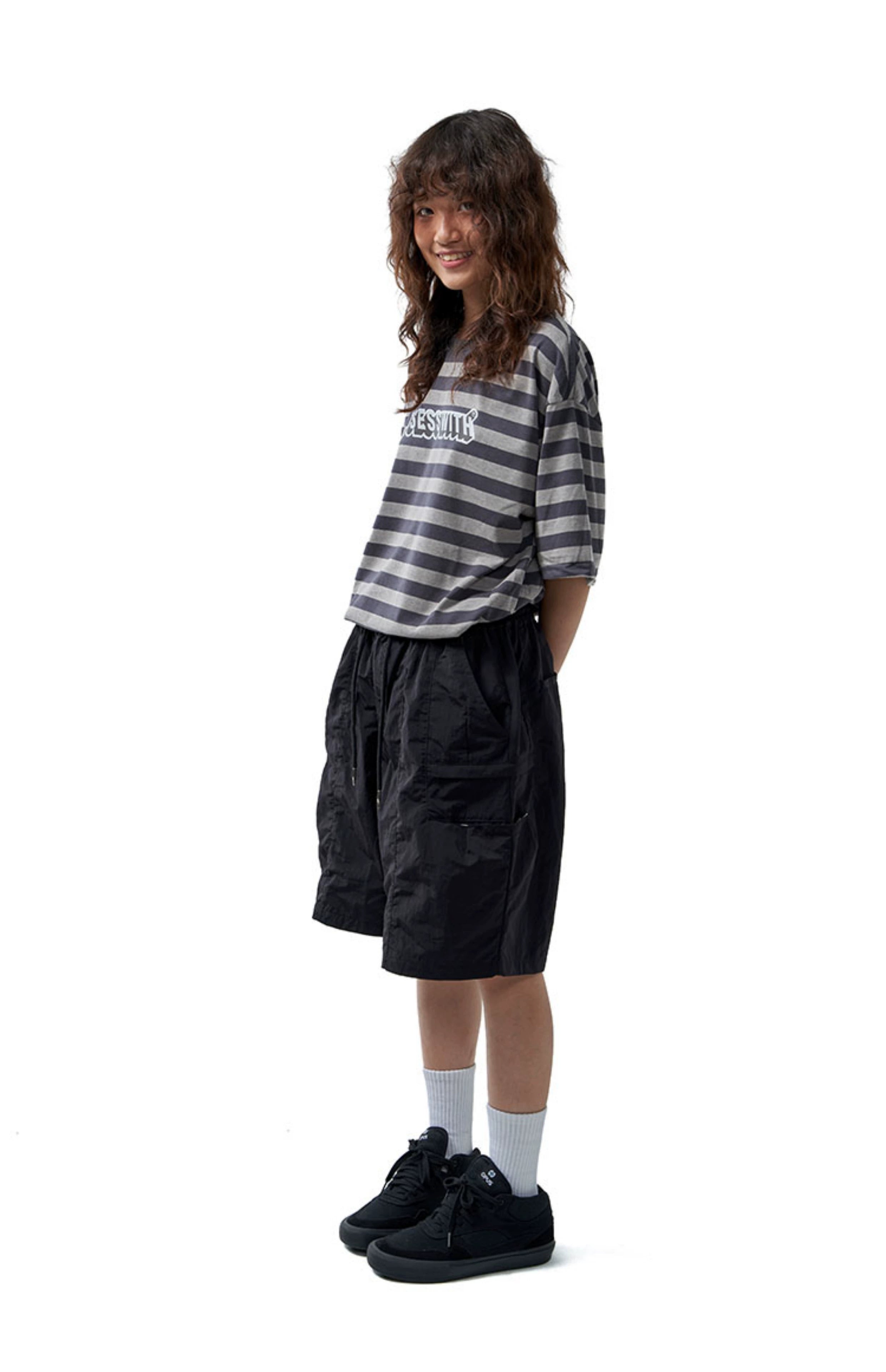 OBSESSWITH Striped Short Sleeve Tee