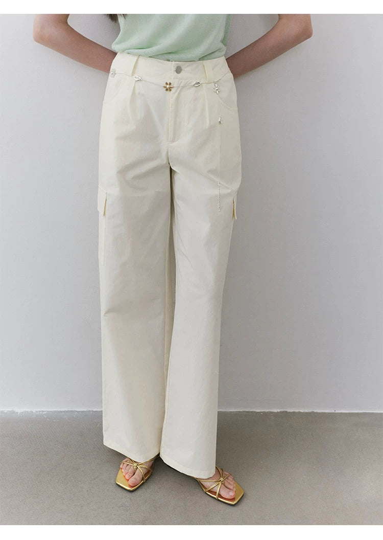 VOOE High Waist Straight Versatile Casual Pants