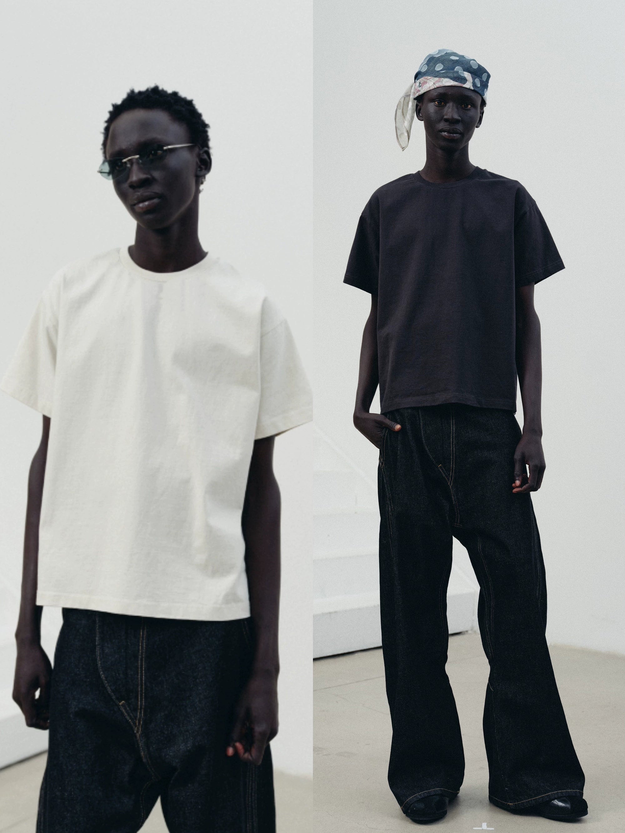 NOT UGLY Solid Color Basic Short Wide Tee