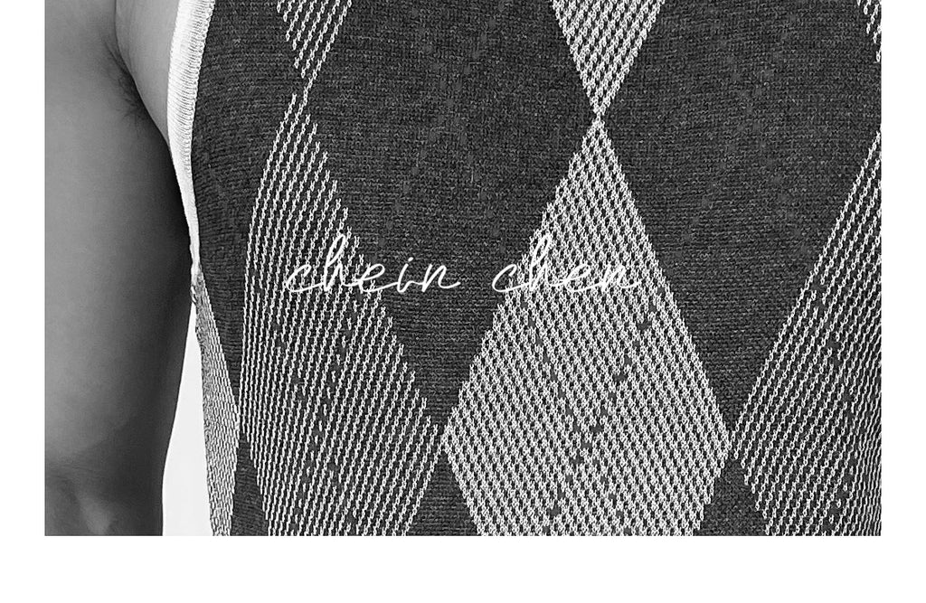 Chein Niche Premium Rhombus Woolen Vest