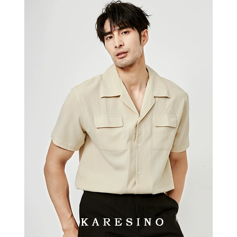 KARESINO Seersucker Breathable Casual Shirt