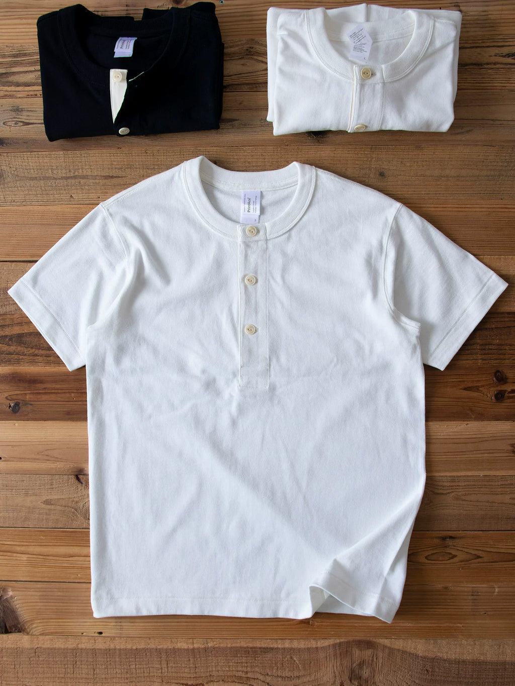 Akkad Kuti Vintage Henry Collar Loose Tee
