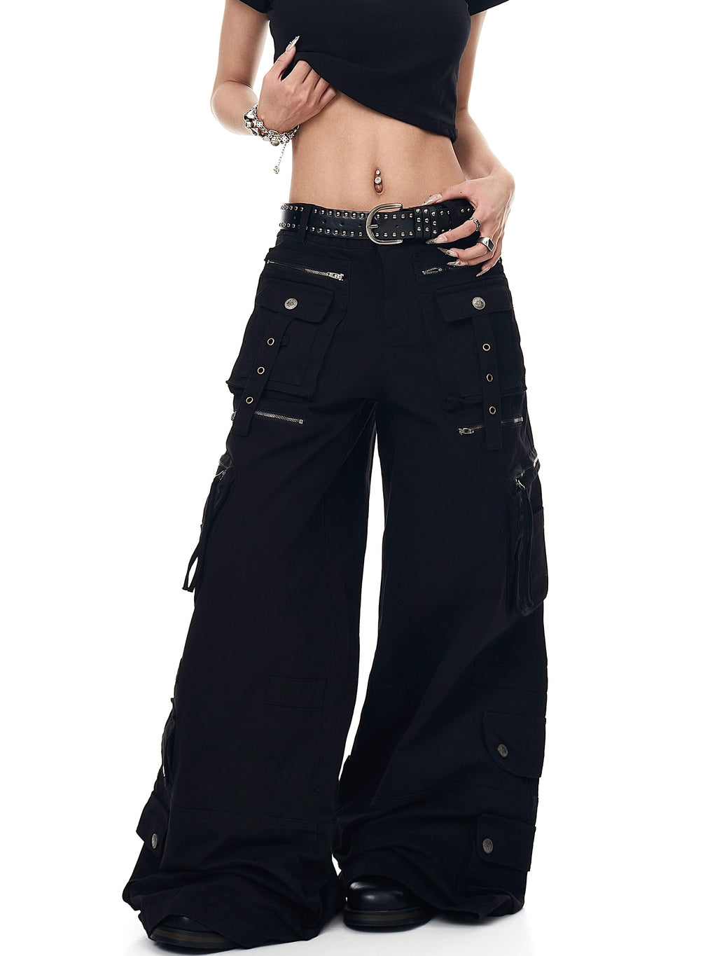 BLACKLISTS Functional Deconstruction Multi-pocket Cargo Pants