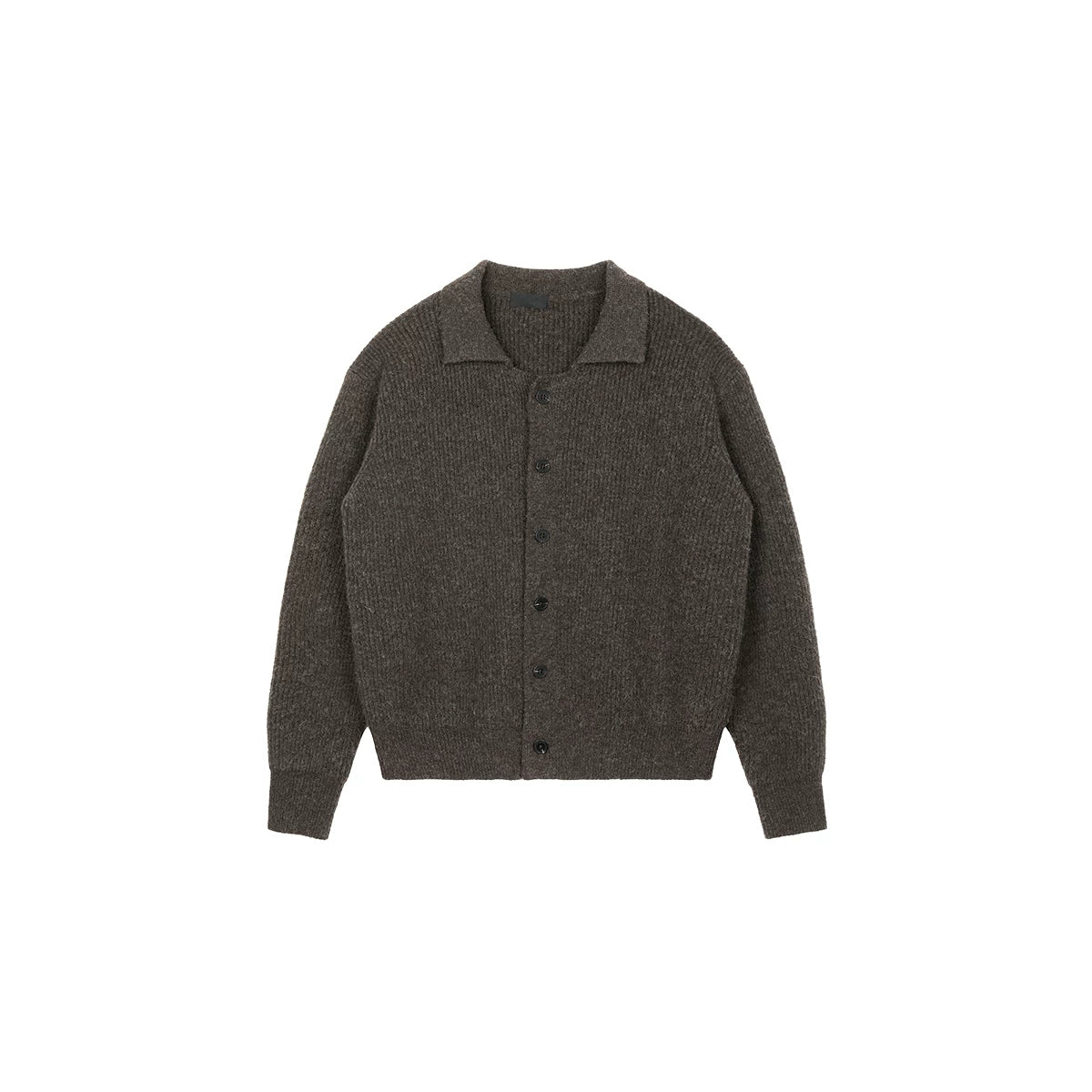 PLUS NO LOGO Thickened Lapel Short Sweater Cardigan