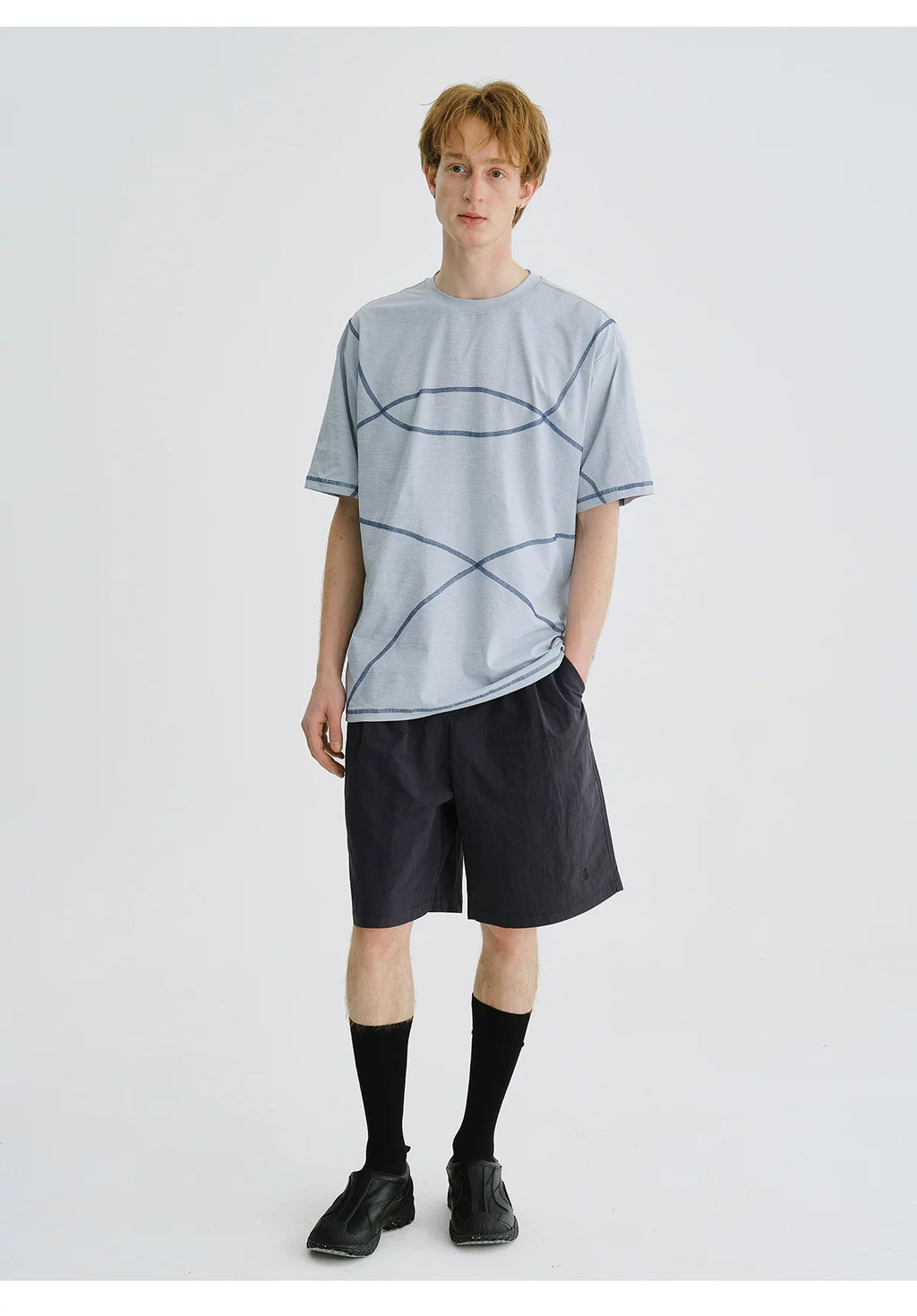 LIVINGTOWN Contrast Color Casual Loose Versatile Tee