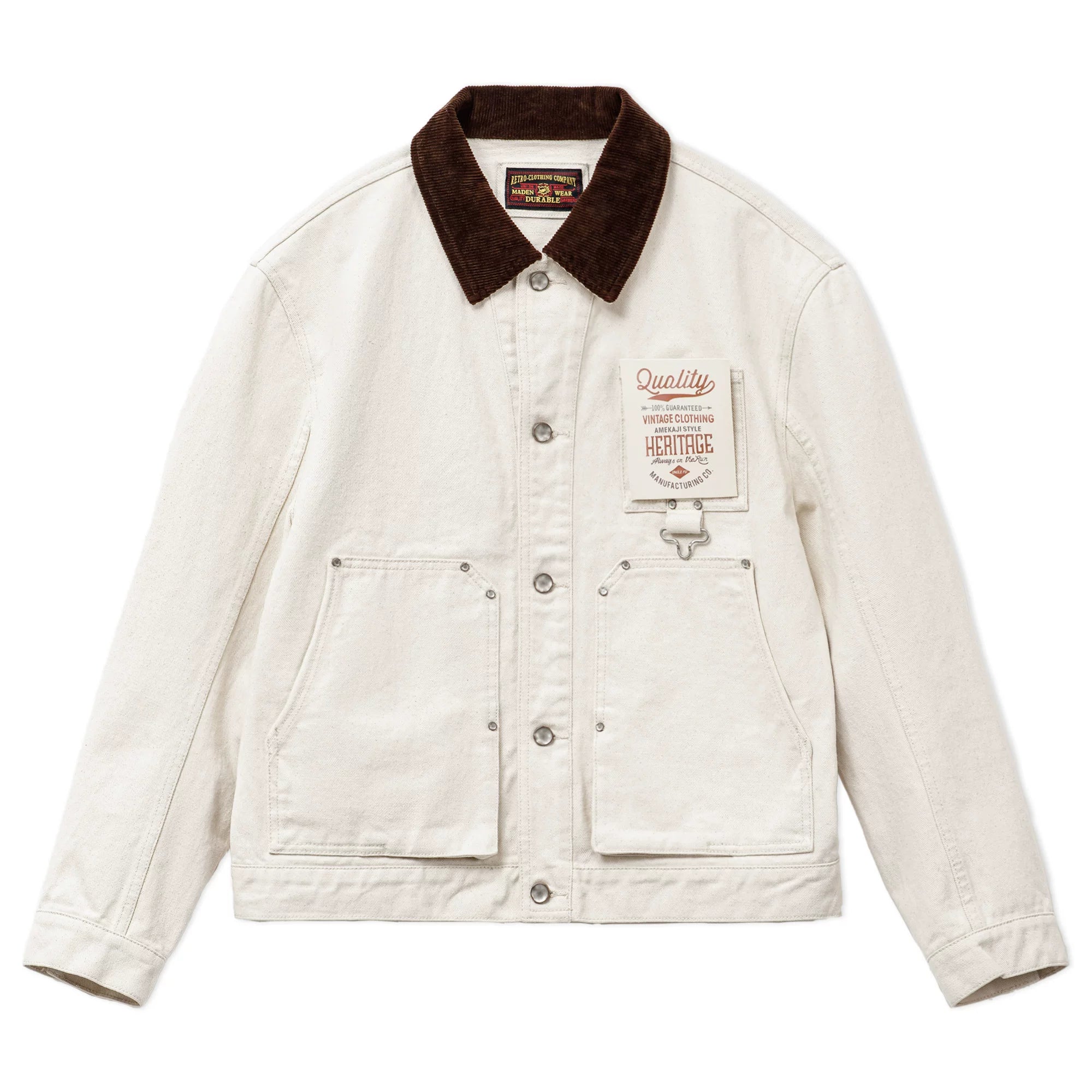 Madden  White Lapel Corduroy Jacket