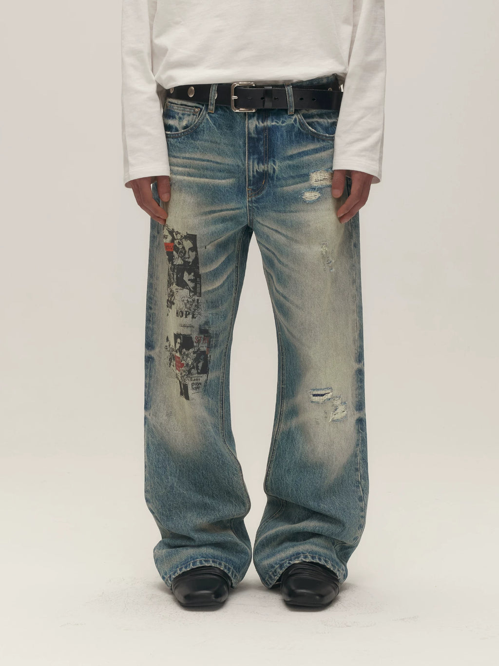 SGW Ripped Loose Straight Jeans
