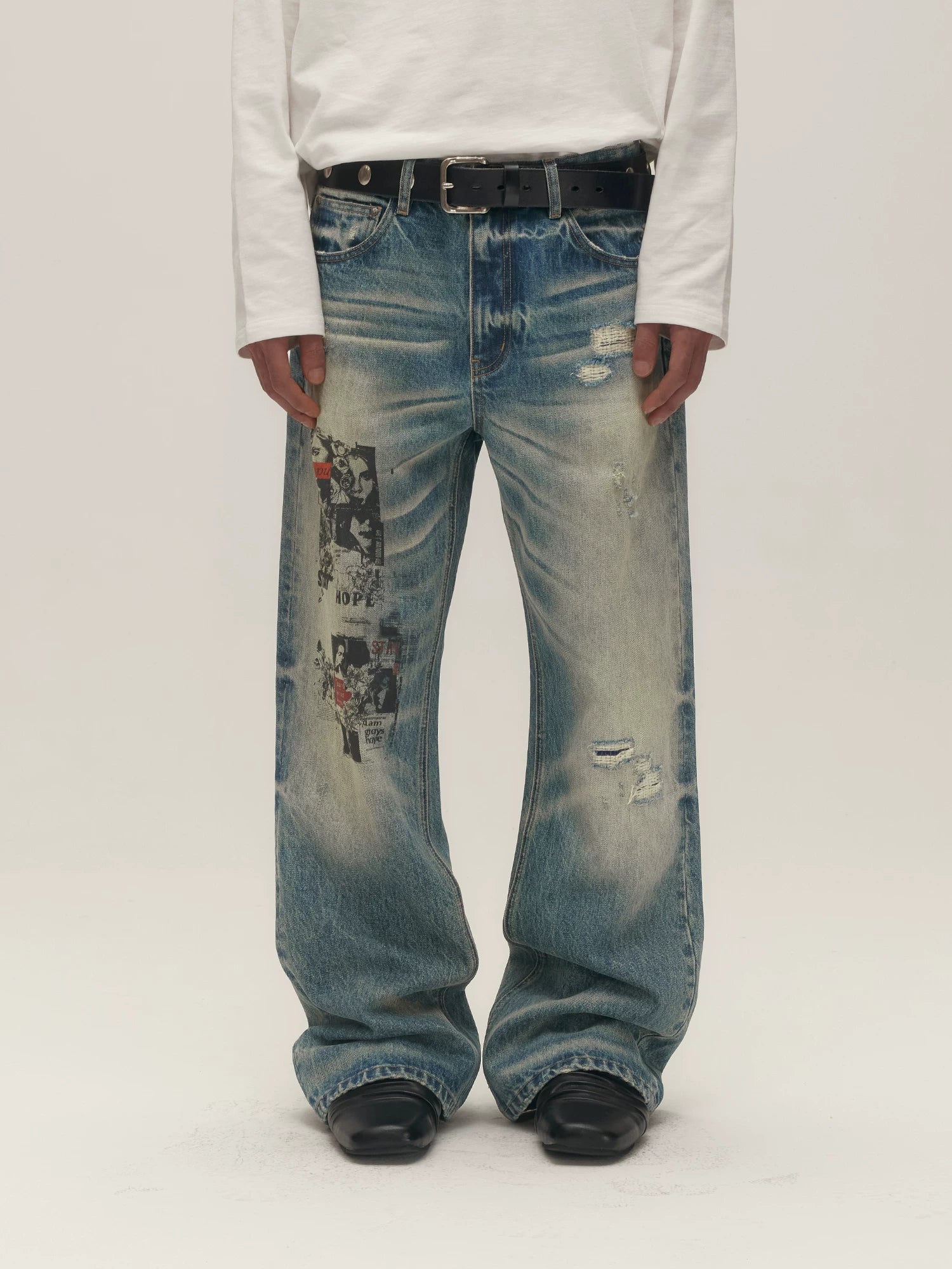 SGW Ripped Loose Straight Jeans