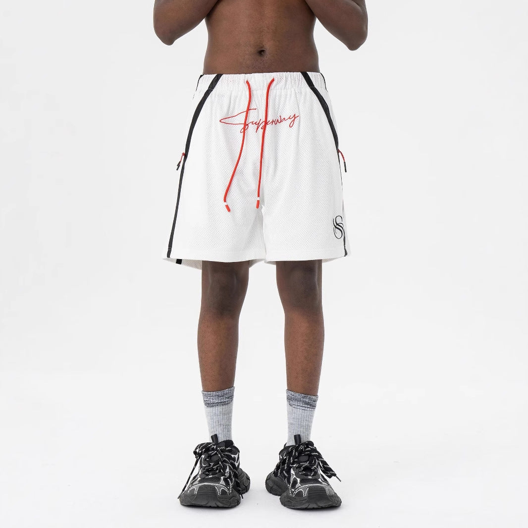 SUPER WAY Contrasting Color Splicing Casual Sweatpants