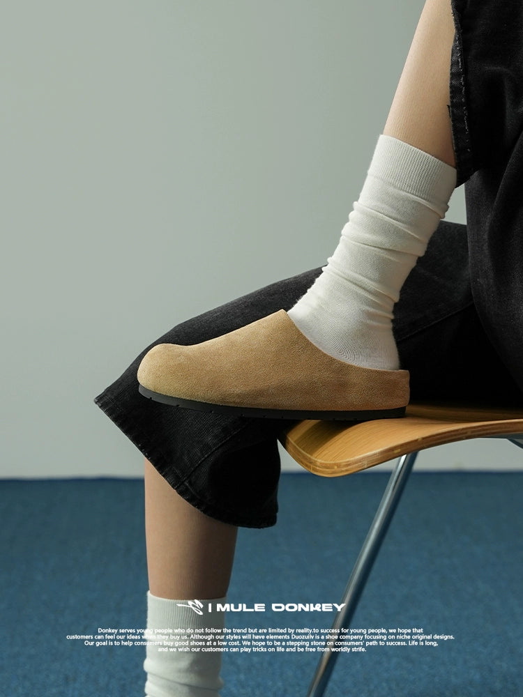 Donkey Velvet One Pedal and Half Tow Bag Head Lazy Birkenstocks