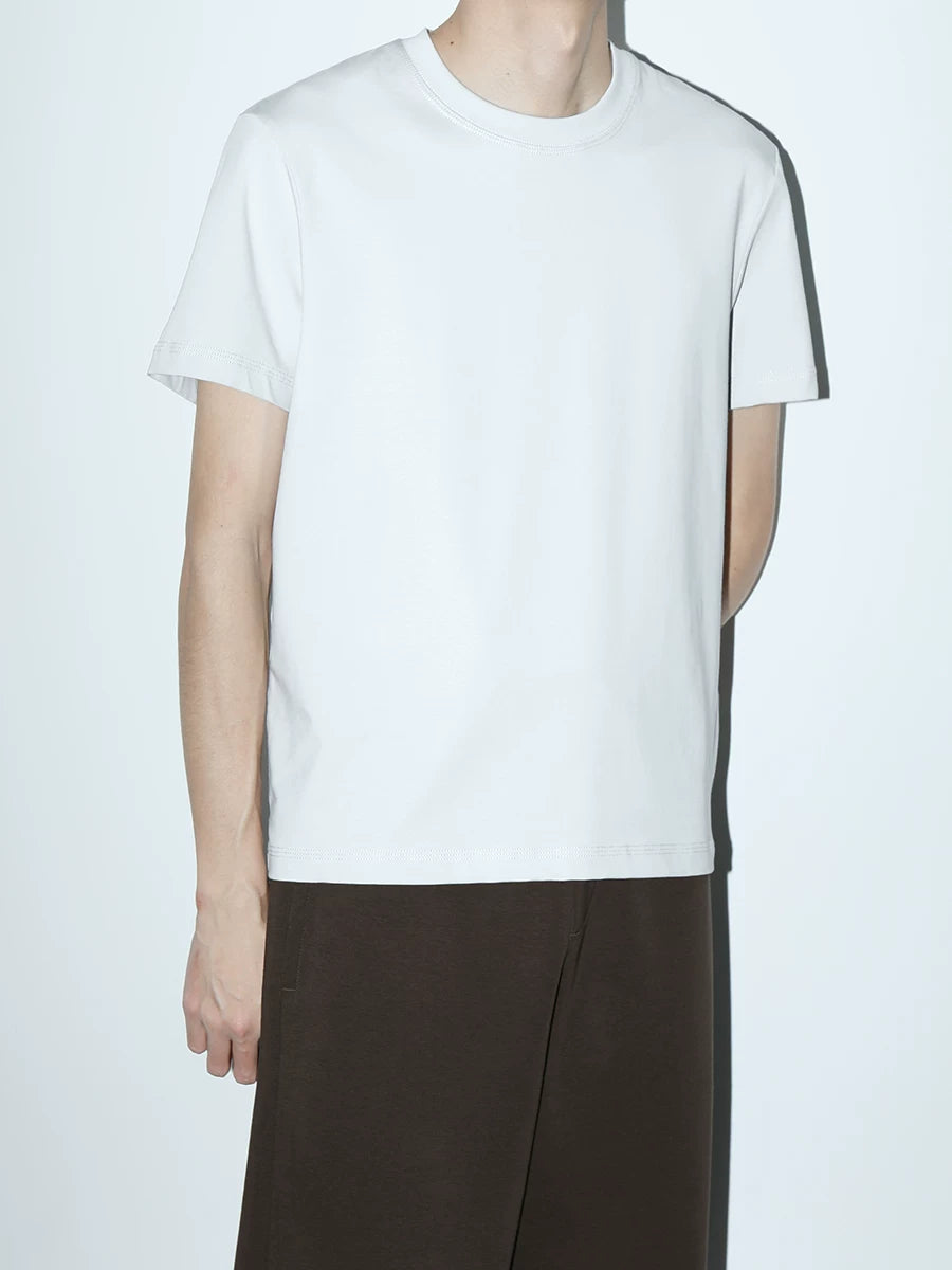 PLUS NO LOGO Simple and Versatile Front Shoulder Casual Tee