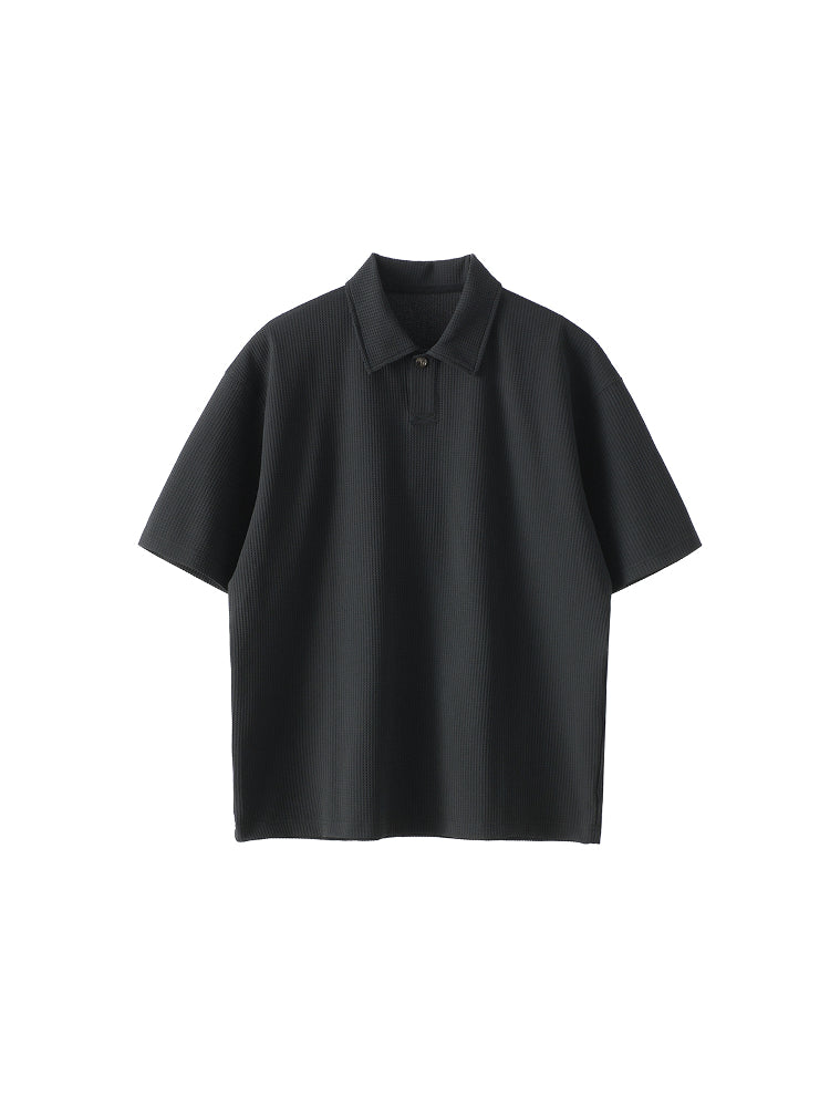 BUTTBILL 25SS Vintage commuter solotex waffle polo shirt