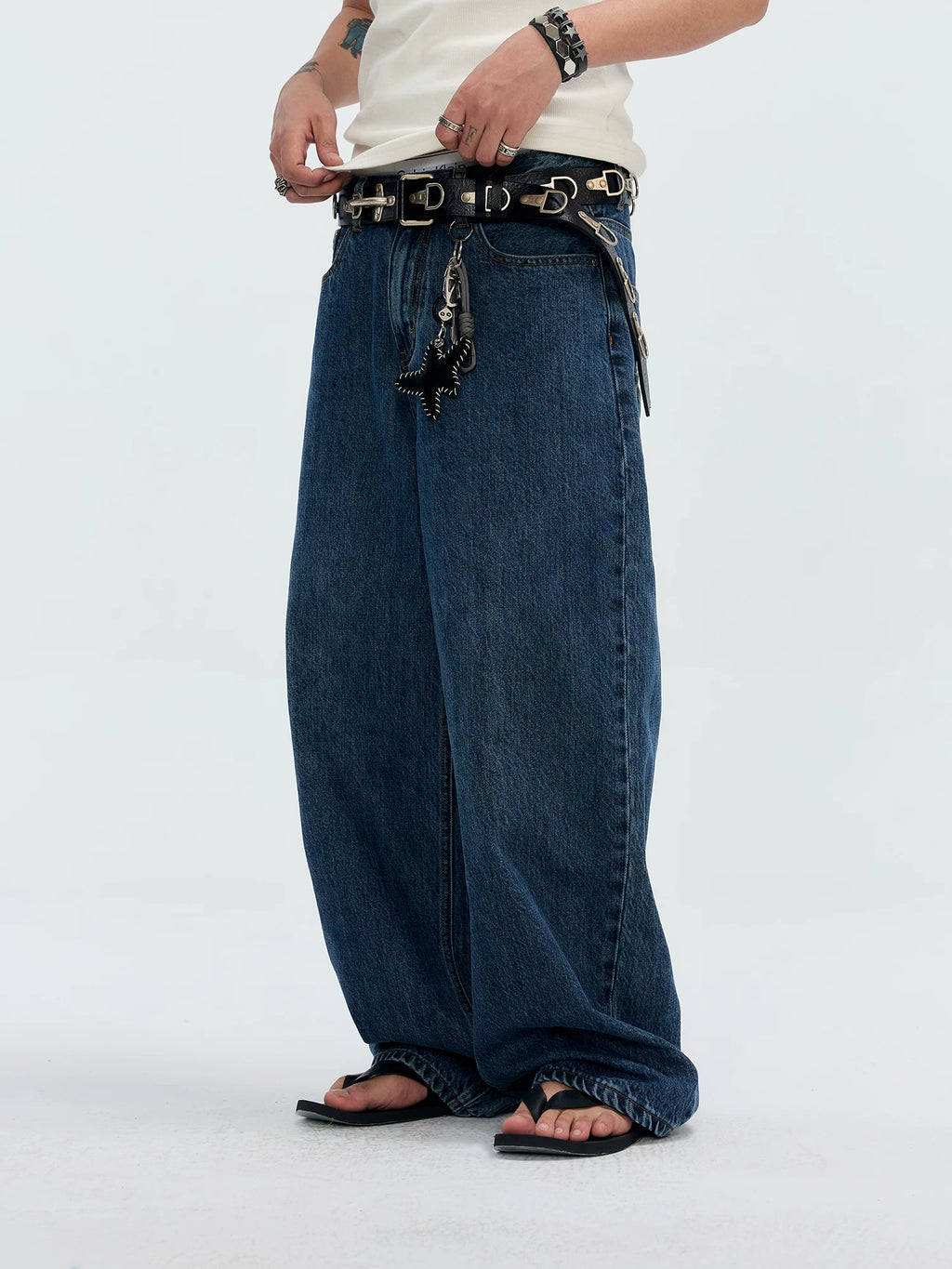 CoosRetro Retro Multi-Pocket Straight Jeans