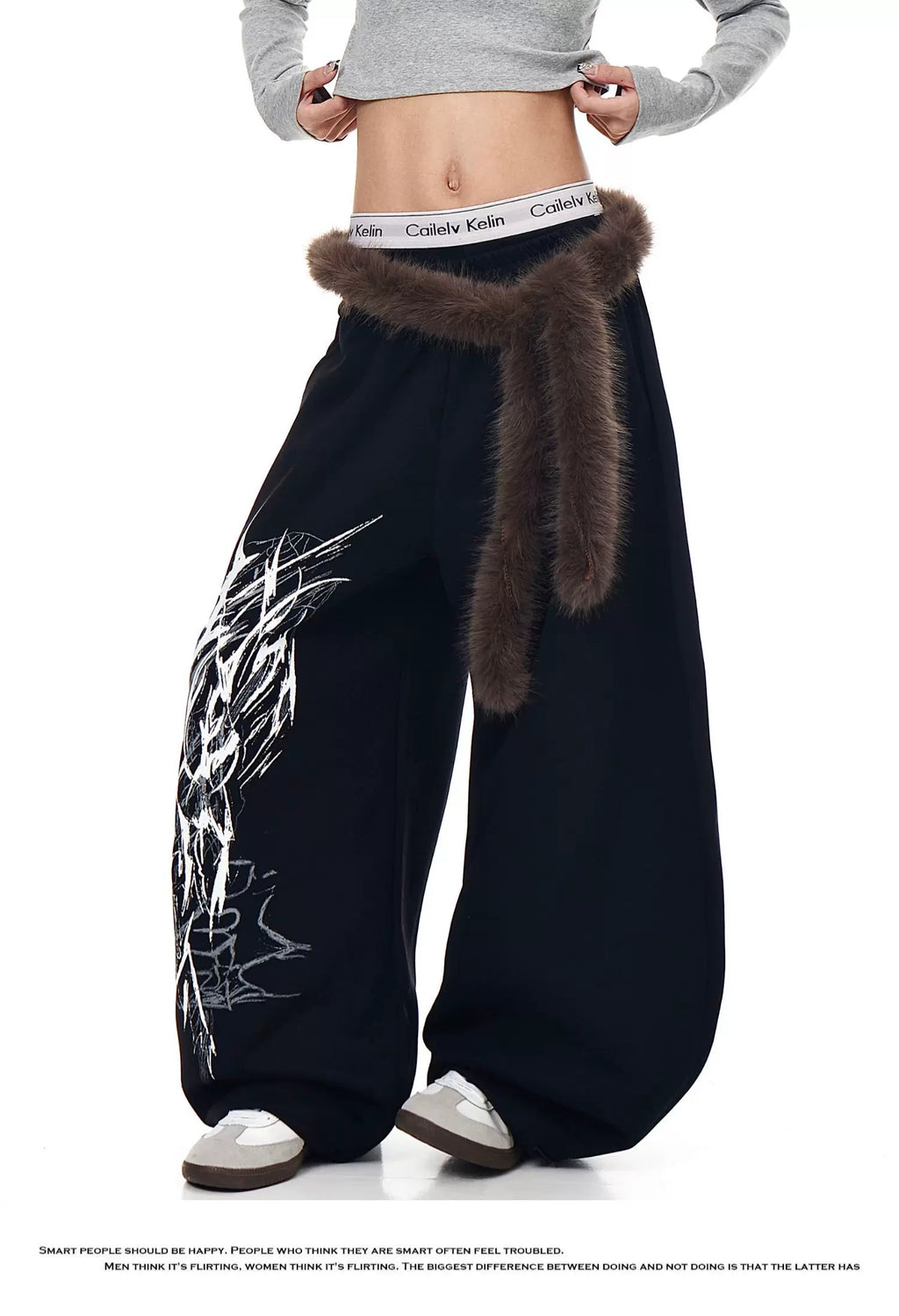 BLACKLISTS Vintage Plush Belt Scimitar Sweatpants
