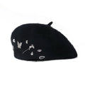 SunsetPark Butterfly Rose Rhinestone Combination Beret