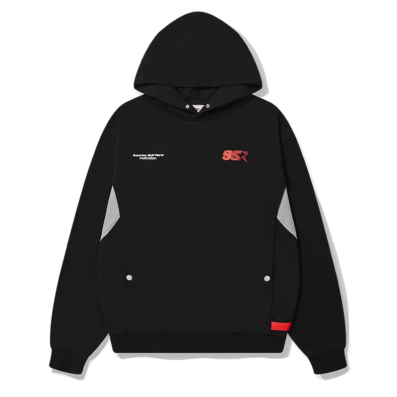 SSR Sports Splicing Sleeves Hooded Sweater